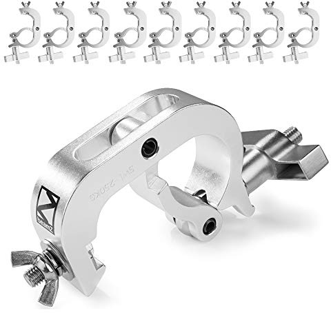 10x BeamZ BC50-250Q Quick Clamp 250kg Aluminium Heavy Duty Lighting Truss Coupler for DJ Stage Mounting Fixtures 48-51mm Slimline Design