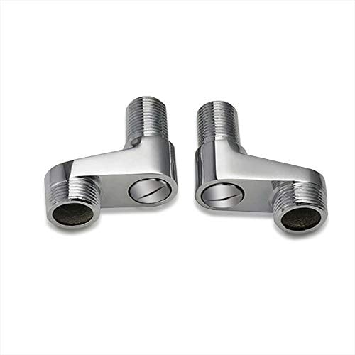 NUZAMAS - Juego de 2 adaptadores de grifo de bañera, brazo oscilante ajustable, grifo de ducha de pie de garra, accesorios para mezclador de baño, latón macizo