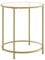 VASAGLE Beistelltisch rund, Kleiner Couchtisch, Glastisch, mit Oberfläche aus Hartglas und Metallgestell, Nachttisch, Sofatisch, Balkon, metallisches Gold-transparent LGT20G