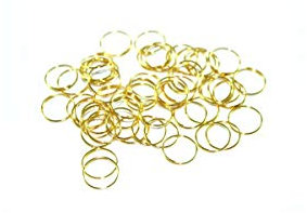 300PZ ANELLO ORO GANCIO CHIUSURA PER CRISTALLI RICAMBIO DI LAMPADARI APPLIQUE