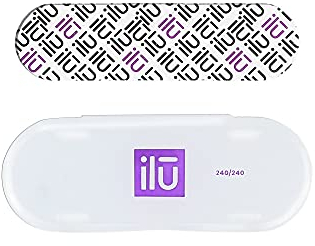 TB TOOLS FOR BEAUTY Mini Pocket Nail File with Case, Straight Grain, Mini Version 240/240