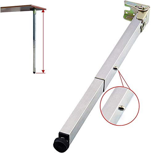 Edelstahl Tischbeine,Verstellbare Möbelbeine,Klapp Metall Möbelfüße,Faltbare Teleskopstange Bar Schreibtischbeine,Push-Pull Lift Esstische Schrankbeine,mit Schutzbasis & Schrauben,1pcs(75cm/29.5in)