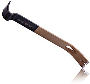 Spec Ops Tools - Palanca plana de 15 pulgadas, cabeza basculante curvada, extractor de clavos de lágrima, acero de alto carbono