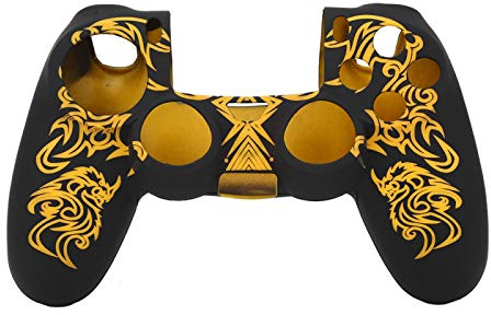 PS4 Controller Schutzhülle Case,silikonhülle for Sony Playstation 4 PS4 Controller (Schwarz und Gelb)
