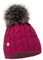 ELIMELI® Damen Winter Mütze warme Strickmütze Wintermütze mit Bommel Slouch Strick Beanie Damen für Winter Bommelmütze Hergestellt in EU Farbenauswahl 15568 (Fuchsia)
