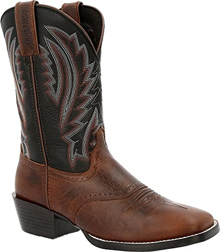 Durango Westward Stivali in Pelle da Uomo in Castagno Scuro/Onyx Nero - EUR 43.5