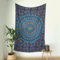 MOMOMUS Wandteppich Mandala - 100% Baumwolle, Bunt, Orientalische Designs - Ideal als Wandtuch Mandala, Indischer Wandbehang aus Stoff und Wandteppich Boho - Blau, 135x210 cm