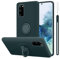 cadorabo Coque Compatible avec Samsung Galaxy S20 FE en Liquid Green - Etui pour Téléphone Portable en Silicone TPU Souple avec Anneau - Coque en Silicone Ultra Slim Soft Back Cover Case Bumper