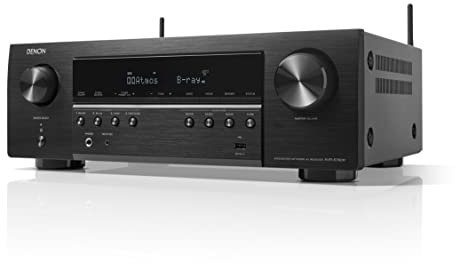 Denon AVR-S760H 7.2 Ch AVR - 75 W/Ch (2021 Model), Advanced 8K Upscaling, Dolby Atmos Height Virtualization, DTS Virtual:X & More, Wireless Streaming, Built-in HEOS, Amazon Alexa Voice Control