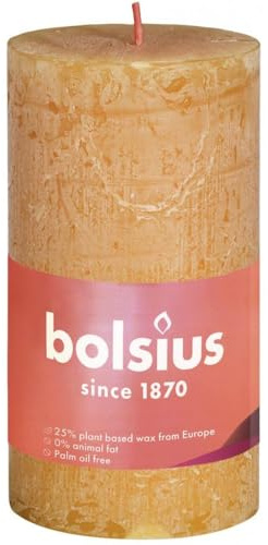 Bolsius Rustikale Blockkerze 100/50 Ocker
