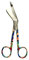 Verbandschere aus Edelstahl, 14 cm, farbiges Muster, Erste-Hilfe-Schere, mehrfarbiges Muster