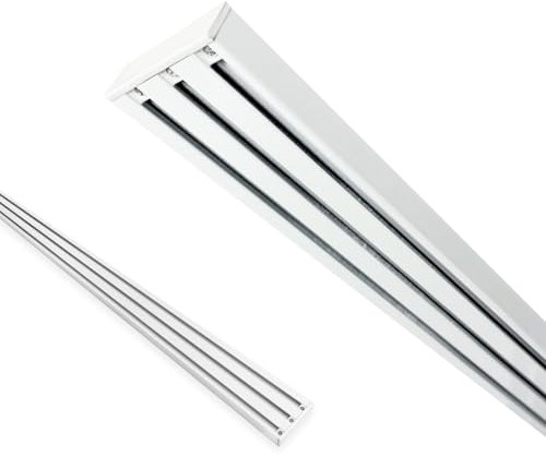 Home-Vision Gardinenschiene Vorhangschiene 2-läufig, 3-läufig oder 4-läufig (Serie X, 3-läufig, 240cm - nur Gardinenschiene) Aluminium, Inkl. Befestigungsmaterial, für Schiebevorhang
