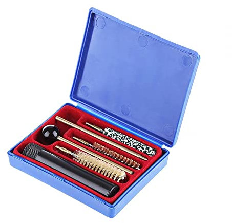 Reinigungsset zur Waffenpflege, 6er-Pack Tactical Waffenreinigungsset, Waffenpflegeset mit Transportkoffer fur .357/.38cal 9mm Pistolen