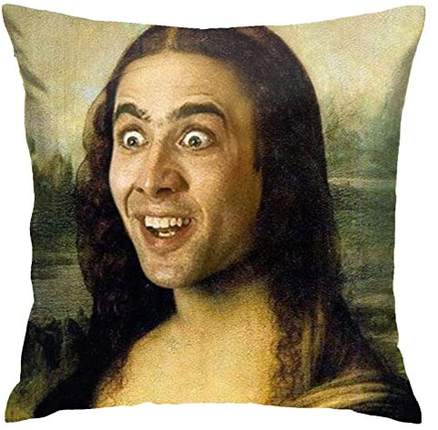 LOUJIN Nicolas Kissenbezug mit Käfig-Auto-Muster, 45 x 45 cm, dekorativ, für Wohnzimmer, 1 Stück