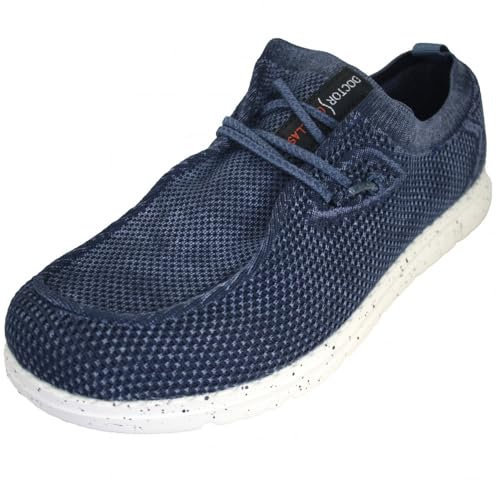 Doctor Cutillas Zapato 34850 Cordon DE Hombre Lona Elastica Jeans Plantilla Acolchada 27649 (Azul, Numeric_41)
