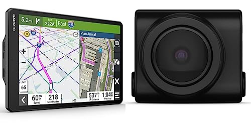 Garmin dēzl LGV 1010 MT-D EU – LKW-Navigationsgerät mit 8“ (20,3 cm) Farbdisplay & BC 50 – Drahtlose Rückfahrkamera mit 720p HD-Auflösung und Bildübertragung