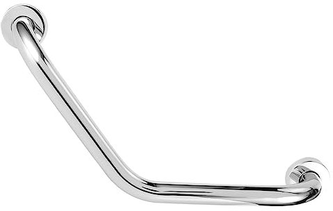 Barre de maintien d'appui incurvée pour douche - 46 cm - En acier inoxydable - Poignée murale - Poignée de sécurité antidérapante - Pour personnes âgées, enfants et femmes enceintes