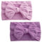2 Stück Stirnbänder für Neugeborene, Baby-Turban-Stirnband, Baby-Mädchen-Schleifen, weiche Schleife, Kopfbedeckung, elastische Haarbänder für Kleinkinder, Neugeborene (Tiefviolett + Helllila)