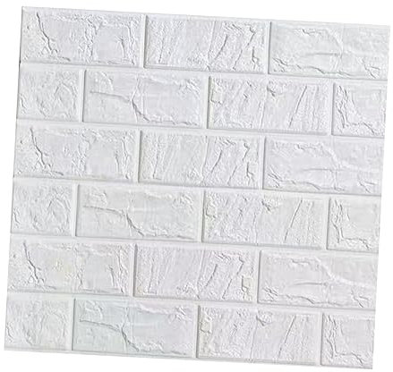 Uonlytech Papier Peint Brique Stickers Muraux En Briques Panneaux De Mur De Briques 3d Blanche Murale Enfant Imperméable