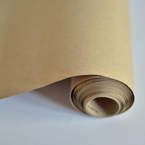 RECYCOOL Braunes Kraftpapier 100 cm x 5 m | Eco Papierrolle, 100% recycelt, biologisch abbaubar, vielseitig einsetzbar – zum Einpacken, Verpacken, für Kunst und Handwerk, Tischdecken