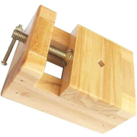 STOBOK Pine Seal Engraving Bed Wood Working Clamps Woodworking Bench Vise Walnut Carving Blocks Table Bench Vise Wood Vice Clamps Tools Jigs Wooden Carving Clamp Mini Small Vise Metal
