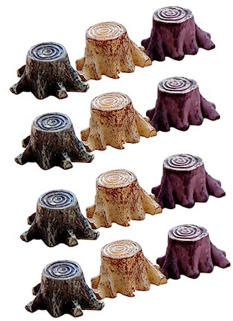 VANZACK 36 Kleiner hocker Baumstumpfdekoration Terrarium- Mini-Hocker Pflanzendekor Stumpffigur Statue Dekoration Wurzelstumpfes Kleiner schmücken Modell Schemel