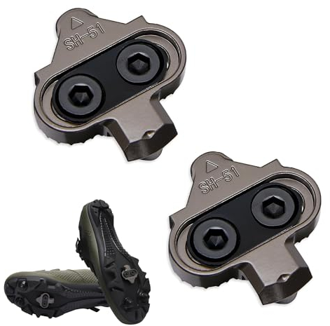 2 Stück SM-SH51 Fahrrad-Cleats, Fahrradschuhplatte, Fahrrad Cleat Set, Klickpedale Cleats, Indoor-Outdoor-Fahrradpedale, für Herren & Damen Mountainbike Schuhe, Erwachsene, Die Mountainbikes Fahren