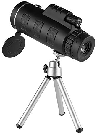 Eighosee Monokular-Teleskop 40X60 Hoch Monokular mit Kompass Smartphone-Halterung zum Beobachten von Landschaften