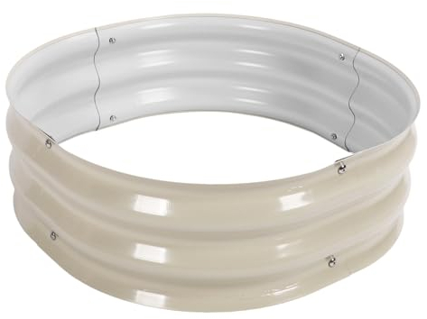 Hochbeet, Hochbeete aus Wellblech, Verzinkte Pflanzgefäße, Gartenkästen, Oval, Große Pflanzgefäße aus Metall, Pflanzgefäße für Pflanzen Im Freien für den Gartenbau von Gemüse und