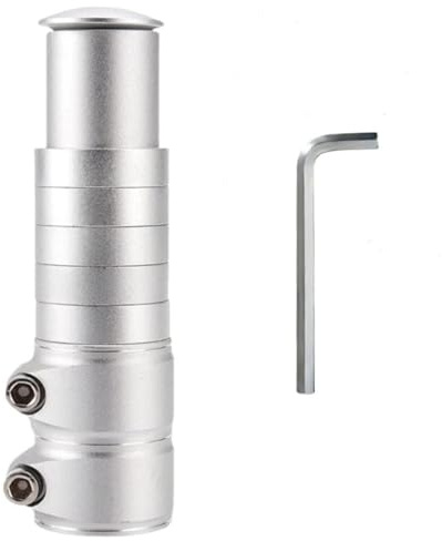 Fahrrad Vorbau Riser Höhenadapter, Fahrradlenker Erhöhung, Lenkererhöhung Fahrrad Höhen Adapter, Für MTB, Rennrad, Stadträder, Silber(‎Silber)
