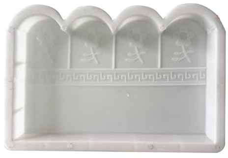 Wiederverwendbare Form für Gartenzaun, Ziegel/Beton, vielseitig verwendbar, für Rasenpflanzen, Blumeneinfassungen, Zaundekoration, Zementform/robuste Pflasterform (#3)