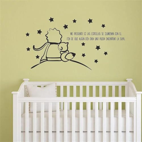 YOZYOOOZ Der kleine Prinz Vinyl Tapete Rolle Möbel dekorative Wandtattoo Kinder Wanddekoration Wandbild 57cm x 42cm