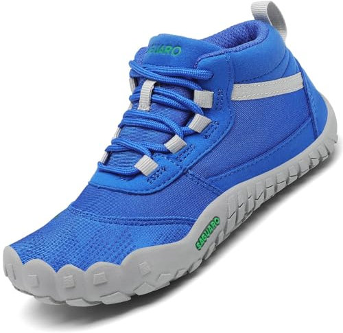SAGUARO Enfants Chaussures Minimalistes Barefoot Respirantes Garçons Filles Chaussures de Trail Sneakers Bleu 28 EU
