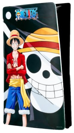 Konix One Piece - Funda Protectora para Consola PS5 Slim, Silicona, antigolpes, Resistente a los arañazos, diseño de Luffy, Color Negro