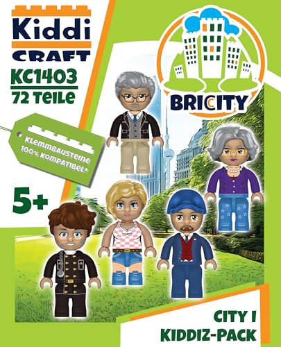 KIDDICRAFT KC1403 KIDDIZ Figuren-Pack City I - Klemmbaustein-Figuren
