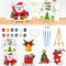 HOTOOLME 24 Stück Leinwand zum bemalen Set mit Acrylfarben Set mit 6 leinwände für acrylfarben Weihnachts motive Leinwand set mit Holz staffelei Pinsel Palette für Jungen und Mädchen