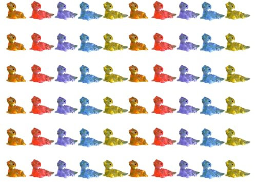 JSGHGDF Set mit 60 Harz-Eidechsen-Figuren, bunt, Reptilien-Figuren für Aquarium, Garten, Sukkulenten, medium, M