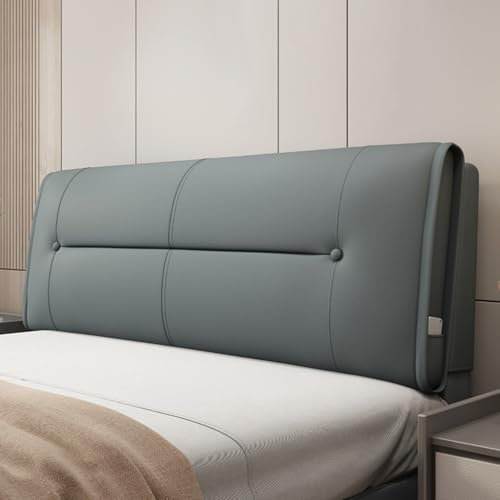 Abnehmbares graues Rückenkissen für Schlafsofa, 130 x 58 x 10 cm, groß, rechteckig, ideal für Etagenbett