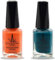 (2Pcs Set) Henna Infused Nail Polish Permeable Nail Polish Halal Vegan Long lasting No UV Needed (Miraj, Sunset)
