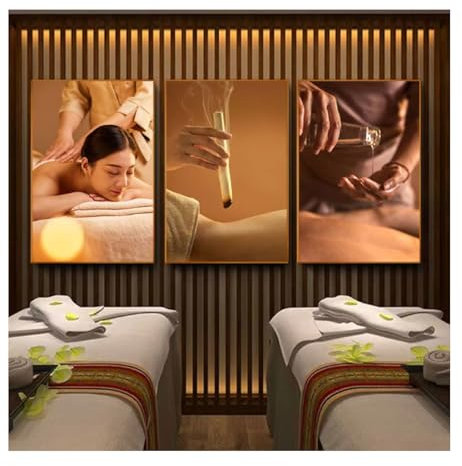 Massage-Schönheitssalon, Thai-Spa, Gesundheitsclub, Poster, Leinwanddrucke, Wandkunst, Bilder, Heimdekoration, Wohnzimmergemälde, 50x70cmx3 (ungerahmt)