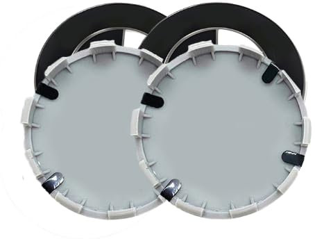 Cache Moyeu 4 Pièces 68MM, Enjoliveur de Roue, Cache Moyeux, Wheel Hub Cap Centre - Accessoires de Voiture imperméables Anti-poussière pour Remplacer Les Enjoliveurs(Noir Blanc)