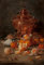 ARTXLXXBN Famoso PóSter Arte Pared Moderno Pintura Natura morta con arance e samovar di rame Eugène Joors para Decoraciones del Hogar 60x90cm