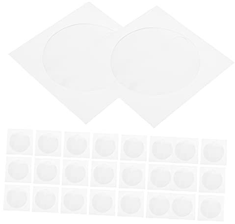 Holibanna 100 Stück Weiße Cd DVD Papierhüllen Platzsparende Aufbewahrungstaschen für und DVDs Schützend gegen Kratzer und für Zuhause Büro und Schule