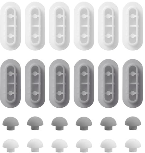 TRKETK 24 Pcs Toilet Seat Buffer Bumpers, Universal WC Replacement Cushioning Pads Great Buffering Toilet Seat Stabilisers Push-in Bumpers Noise Dampening Gasket Set for Family Hotels