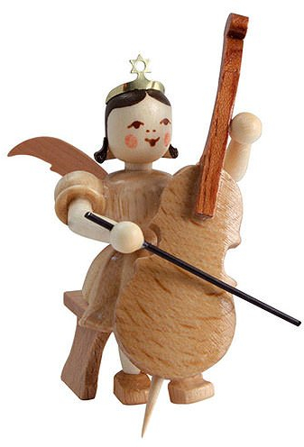 Blank Engel Kurzrock, mit Violoncello sitzend