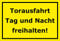 Melis-Folienwerkstatt Schild – Torausfahrt – Tag und Nacht freihalten – 15x20cm, 30x20cm und 45x30cm – Bohrlöcher Aufkleber Hartschaum Aluverbund -S00221C