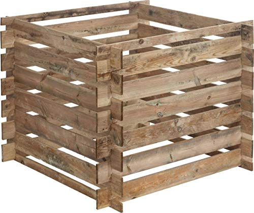 CERLAND Composteur en Bois traité 71 x 100 x 100 cm MezzitoL - 520L