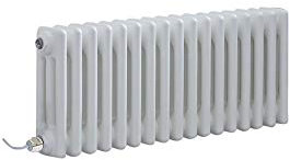 Milano Windsor 800W White Cast Iron Style Horizontal 3 Column Electric Radiator - 300mm x 785mm