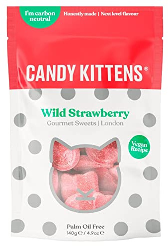 Candy Kitten Bonbons gourmets fraise sauvage 125 g (lot de 6)