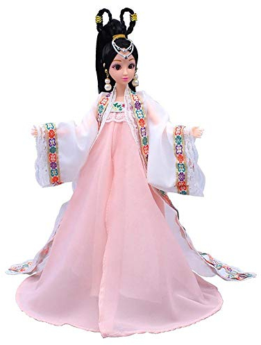 Uteruik Chinesische antike 12 Gelenke Fee Puppe mit Kleid Kleidung Orientalische Puppe Spielzeug Dekoration